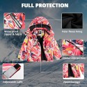kids Girls Waterproof Ski Snow Jacket Fleece Raincoat 