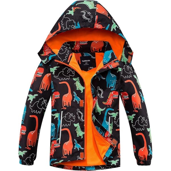 Boys Girls Rain Jackets Lightweight Waterproof Hooded Raincoats