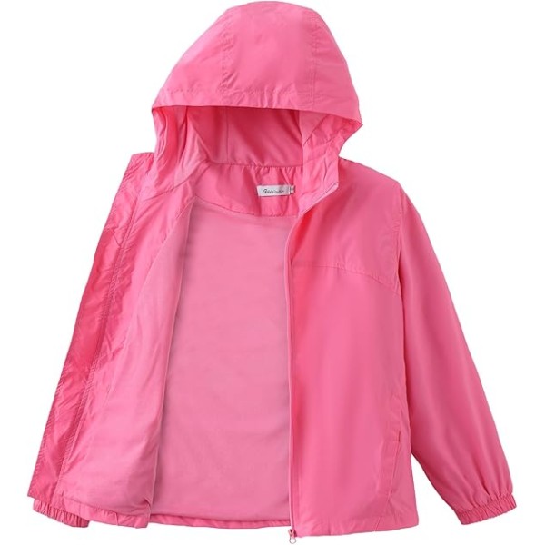 Waterproof Rain Jacket, Lightweight Active Hooded Raincoat Kids