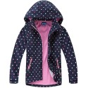Boys Girls Rain Jackets Lightweight Waterproof Hooded Raincoats
