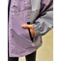 Girls' Outdoor Casual Sporty Patchwork Hooded Windbreaker Jacket