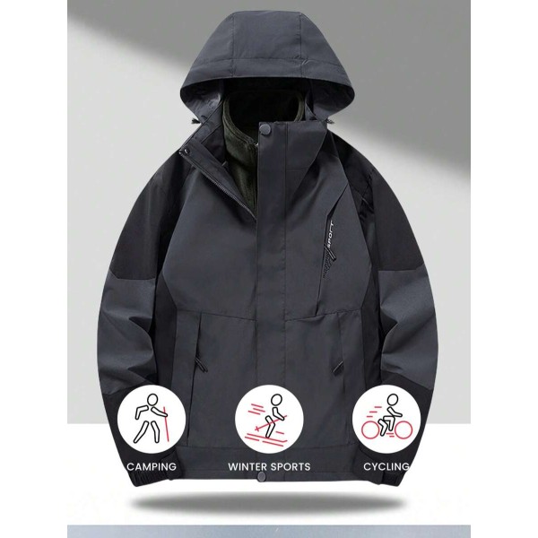 Waterproof Cold-Resistant 3-In-1 Jacket With Fleece Lining