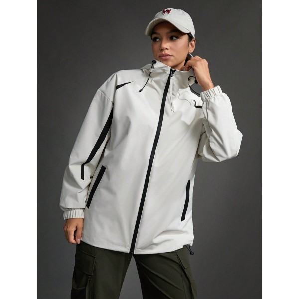  Sport Exploreva Colorblock Zip Up Hooded Sports Jacket