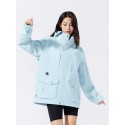 Women And Men Waterproof Jacket Warm Coat Mountain Raincoat Windbreaker Removable Hooded
