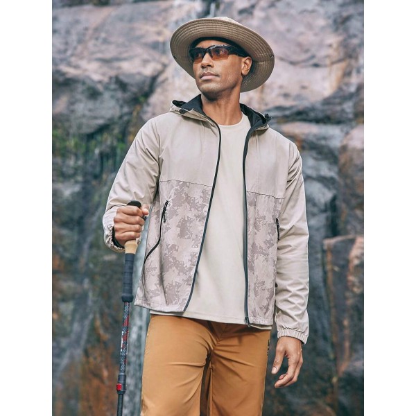  Men's Stylish Zipper Closure Outdoor Casual Jacket