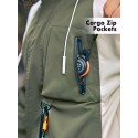 Hooded Waterproof Colorblock Pocket Rain Jacket For Outdoor Camping, Hiking, Commute, Cargo