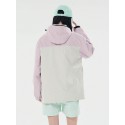 New Women's Color-Block Loose Casual Hooded Windbreaker Jacket 