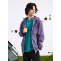 Men's Hooded Drawstring Windbreaker Waterproof Jacket 