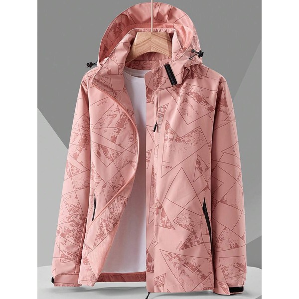 Women's Lightweight Windproof & Waterproof Sports Drawstring Hooded Softshell Jacket