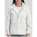 Women's Outdoor Waterproof Skiing Climbing Solid Color Fashionable Hooded Jacket