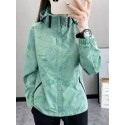 Women Outdoor Waterproof Breathable Skiing Hiking Climbing Solid Color Fashionable Details Casual Jacket
