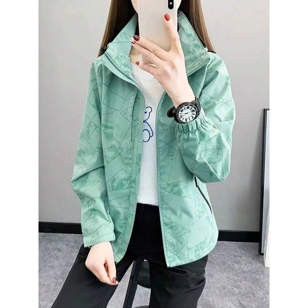 Women Outdoor Waterproof Breathable Skiing Hiking Climbing Solid Color Fashionable Details Casual Jacket