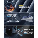 Women's Softshell Jacket with Removable Hood, Insulated Windbreaker Waterproof Warm Fleece Lined Coat