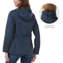Women's Softshell Jacket with Removable Hood, Insulated Windbreaker Waterproof Warm Fleece Lined Coat
