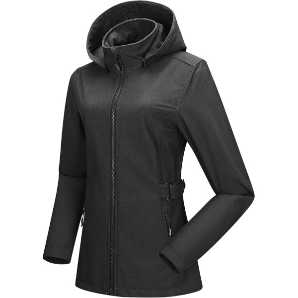Women's Softshell Jacket with Removable Hood