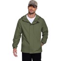 Men's Rain Jacket Waterproof With Hood Lightweight Packable Raincoat