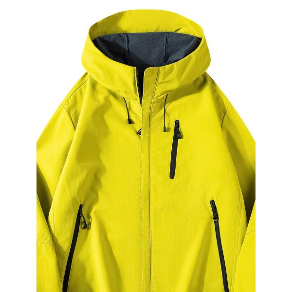 Men's Hooded Spring Autumn Windbreaker Jacket,