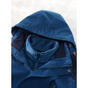 Winter New Waterproof Fleece Lined 3-In-1 Men's Outdoor Jacket & Hoodie Set