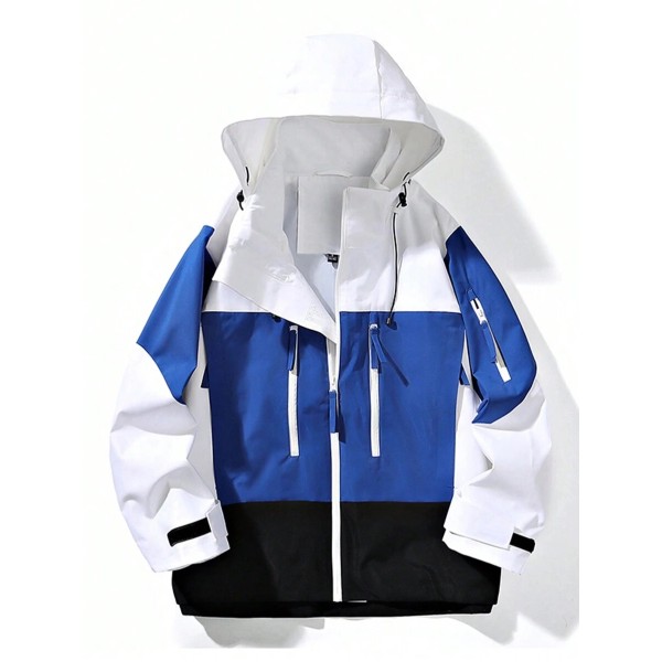 Men's Single Layer Windbreaker Jacket, Lightweight And Breathable For Hiking