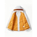 Men Ski Down Jacket Waterproof Hooded With Warm Coat