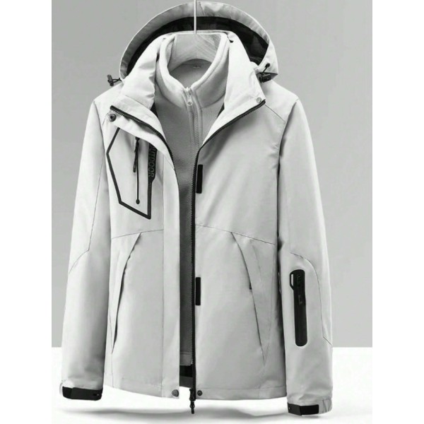 3-In-1 Waterproof Windproof Warm Outdoor Jacket