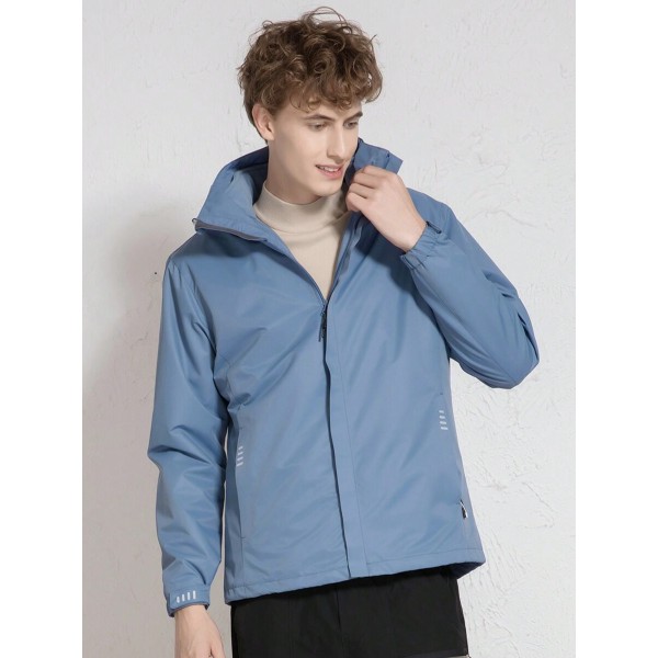 Men Ski Jackets Removable Hooded Raincoat