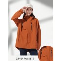 Women's Single Layer Waterproof Windproof Cold Zipper Pocket Elastic Cuffs Outdoor Hiking Mountaineering Cap Removable