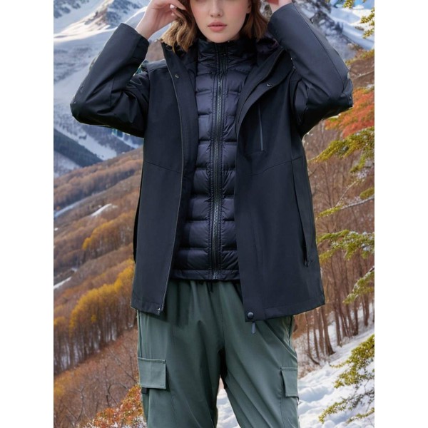 Winter 3-In-1 Removable Down Liner Outdoor Windbreaker For Men And Women