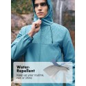 Men's Solid Color Drawstring Hooded Outdoor Jackets