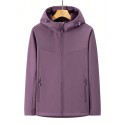Women's Fleece Lined Hooded Jacket, Casual Style, Suitable For Outdoor Activities, Hiking, Cycling