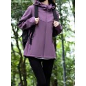 Women's Fleece Lined Hooded Jacket, Casual Style, Suitable For Outdoor Activities, Hiking, Cycling