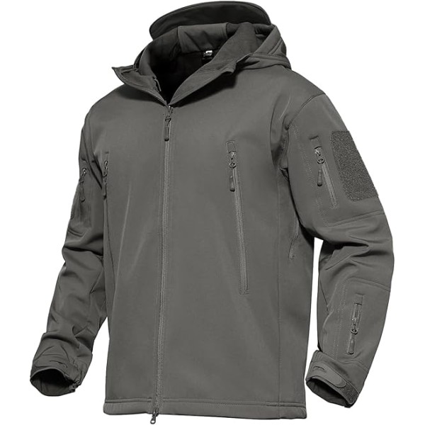 Men's Tactical Jacket 7 Pockets Performance Fleece Lined Water Resistant Soft Shell Winter Coats