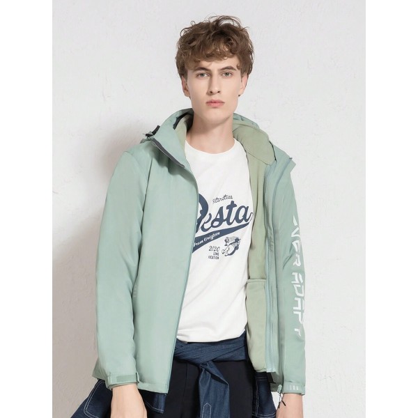 Men's Jackets Removable Hooded Raincoat With Fleece Jackets Snow Coat Warm Waterproof Mountain Windbreaker